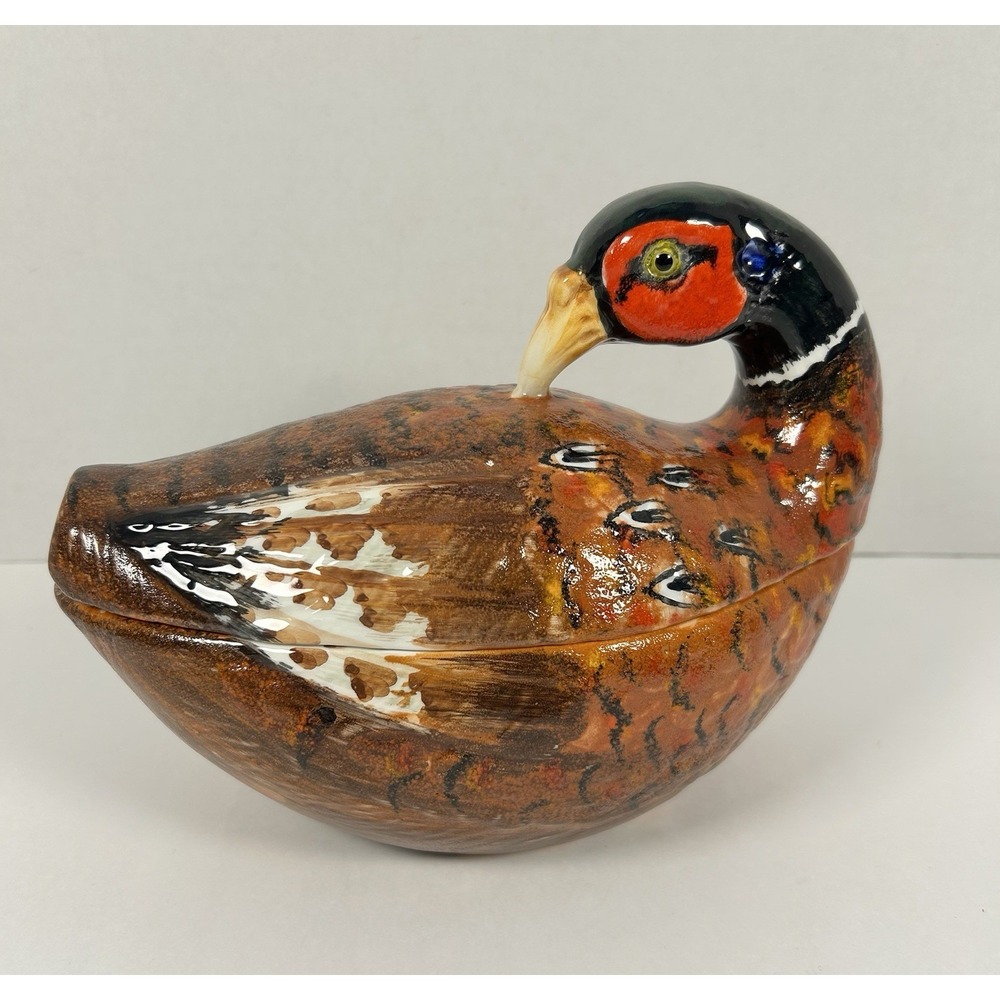 Meiselman Pheasant Soup Tureen ITALY Mancer Ladle Not Included Read VTG RARE